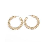 ZIAFRPN Men's and women's accessories Simple temperament C-shaped full diamond chain stud earrings Fashionable exaggerated diamond earrings for women Mother's Day