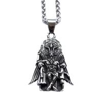 ZIAFRPN men's necklace,2025 Creative Design Lucifer with Charm Pendant Satan God Label Vintage Retro Jewelry Gift For Men,Personalized Gift