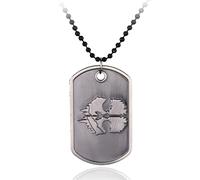 ZIAFRPN Men's necklace Call of Duty Necklace Military Ghosts Dog Tag Charm Pendant Keyring Duty Keychain for Men Jewelry Gifts fashion