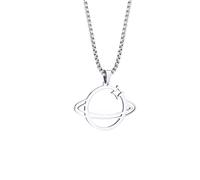 ZIAFRPN Men's necklace Dainty Saturn Necklace, Planet Necklace,Space Necklaces for Men fashion