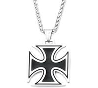 ZIAFRPN men's necklace,Men's Classic Knights Templar Iron Cross Pendant Necklace Punk Hip Hop Fashion Biker Jewelry,Personalized Gift
