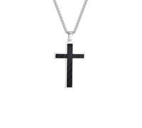 ZIAFRPN Men's necklace Mens Cross Necklaces,Black Color Carbon Fiber Pendant,Wood Cross Pendant,Religion Faith Jewelry fashion