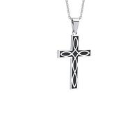 ZIAFRPN Men's necklace Mens Viking Infinity Celtic Cross Irish Knot Pendant Necklaces, fashion