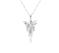 ZIAFRPN Movie The Lord Arwen Evenstar Necklace Elf Princess Arwen Twilight Star Crystal Pendant Necklaces for Women Choker Jewelry Gift