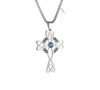 ZIAFRPN Necklace Celtic Knot Cross Pendant Necklace for Women Mens Irish Witch Knot Lucky Jewelry Gift fashion