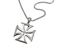 ZIAFRPN Necklace Classic Templar Cross Pendant Necklace for Men Women Vintage Crusader Paladin Lord's Prayer Necklace fashion