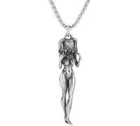 ZIAFRPN necklace men Classic naked goddess pendant fashion silver color goddess pendant necklace men and women personality charm temptation gift best gifts