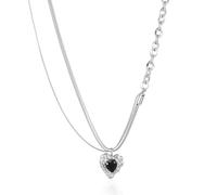 ZIAFRPN necklace men，Love Silver Color Chain Necklace Minimalism Delicate Fashion Trend Jewelry Gift For Man Women