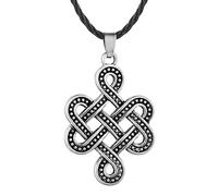 ZIAFRPN necklace men，Witch Knot Talisman Celtic Eternity Knot Necklace Silver Irish Knot Pendant Celtic Infinity Knot Necklace for Women Men Jewelry