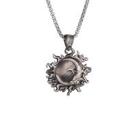 ZIAFRPN Necklace Retro Creative Sun God Kisses Moon Goddess Necklace Pendant Beautiful Romantic Love Anniversary Jewelry Gift for Your Girlfriend fashion