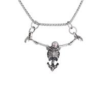 ZIAFRPN Necklace Retro Goth Captive Skull Pendant Necklace for Men Personalized Cycling Punk Jewelry Accessories fashion