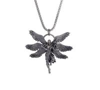ZIAFRPN Necklace Retro Mythical Seraphim Warrior Patron Saint Pendant Necklace Suitable for Men and Women Fashion Trend Party Punk Jewelry Gifts fashion