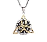 ZIAFRPN Necklace Vintage Celtic Trinity Knot Pendant n Witch Knot Moon Star Totem Necklace for Women Irish Lucky Jewelry fashion