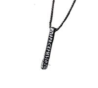 ZIAFRPN Never Fade Norse Mythology Symbols Necklaces Talisman Mens s Runes Amulet Pendant Valknut Antique Steel Jewelry