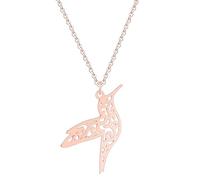 ZIAFRPN Origami animal hummingbird necklace men's jewelry flying bird long necklace for women's valentine's gift declaration necklace Jewelry