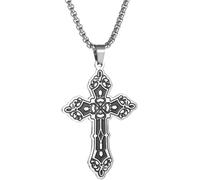ZIAFRPN Orthodox Pattern Cross Necklace for Men Women Slavic Christian Prayer Jewelry Amulet Collar congratulations gifts