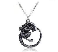 ZIAFRPN Pendant Necklace Movie Jewelry Punk Alien Goth Pendant Aliens Necklace Fans Cosplay Accessories Gift Jewelry Festival Gifts