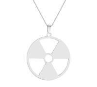 ZIAFRPN pendant necklace Radiation Hazard Symbol Pendant Necklace Radioactive Necklace Logo Nuclear Symbol Industrial Logo Medal Jewelry
