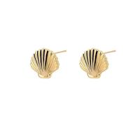 ZIAFRPN Pendientes de botón de concha marina para mujer Pendientes de declaración de concha de color dorado 2024 Tendencia Joyería de playa femenina Regalos de moda