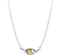 ZIAFRPN Plated Fashion Colorful Drop Oil Rainbow Love Heart Personality Necklace Women's Exquisite Jewelry presents