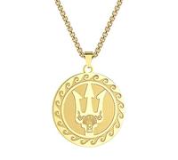 ZIAFRPN Poseidon Unisex necklace Greek God of the Sea, Locket Necklace, Exquisite Trident Talisman necklace