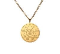 ZIAFRPN Powerful Pendant of Abraxas Necklace Money Protection Talisman Spiritual Occult Amulet Jewelry