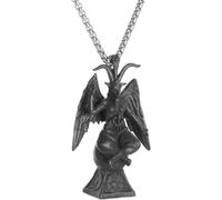 ZIAFRPN Punk Satanic Demon Lucifer Mendes Pagan Meditation Goat Pendant Judaism Star of David Death Necklace for Men Amulet Jewelry congratulations gifts