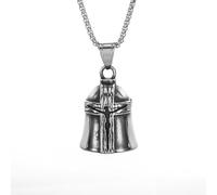 ZIAFRPN Retro Silver Color Punk Style Bell Pendant Personality Domineering Motorcycle Riding Rock Party Accessories