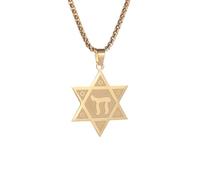 ZIAFRPN Star of David Pendant Six-Pointed Star Amulet Solomon Necklace for Men and Women Holiday Jewelry Gifts