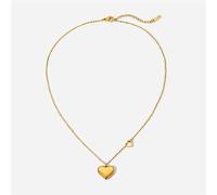 ZIAFRPN Steel Pendant Necklaces Trendy Fine Minimalism Lovers Heart Charms Love Keepsake Jewelry