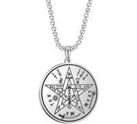 ZIAFRPN Tetragrammaton Pentacle Necklace Magical Pentagram Protection Amulet Ancient Power Name of God Jewelry