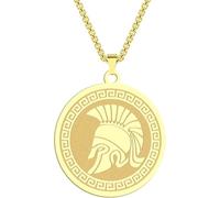 ZIAFRPN the Greek of War Ares Pendant Necklace for Men Women War Memorial Soldier Charm Neck Chain Totem Amulet Jewelry gift