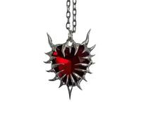ZIAFRPN Thorn Heart Necklace, European and American style, dark gothic, niche subculture, trendy hip-hop jewelry gift