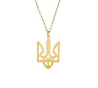 ZIAFRPN Ukrainian Trident Necklace Tryzub Ukraine Symbol Peace Freedom Sign Jewelry