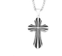 ZIAFRPN Unique Vintage Simple Cross Pendant Necklace Punk Hip Hop Fashion Religion Amulet Jewelry Male Gifts congratulations gifts