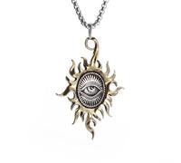 ZIAFRPN Vintage All Seeing Eye Sun God Pendant Necklace for Men Women Rock Party Fashion Amulet Jewelry Gift congratulations gifts