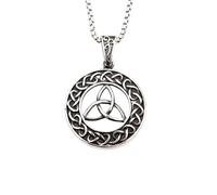 ZIAFRPN Vintage Amulet Knot Trinity Pendant Necklace Viking Celtic Knot Necklace For Men Scandinavian Irish Jewelry Gift