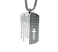 ZIAFRPN Vintage Bible Verse Dog Tag Pendant Necklace for Men Women Personalized Amulet Party Street Jewelry Gift