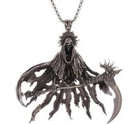 ZIAFRPN Vintage Gothic Hell Death Death Pendant Skull Devil Necklace Men's Punk Motorcycle Rock Jewelry best gifts