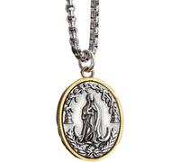 ZIAFRPN Vintage holic Style Medal Pendant Necklace for Men Women Church Wear Prayer Jewelry Amulet Gift congratulations gifts