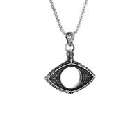 ZIAFRPN Vintage Hollow Devil's Eye Pendant Necklace Men Women Punk Hip Hop Cycling Jewelry Gift