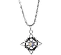 ZIAFRPN Vintage Irish Celtic Knot Moon Goddess Pendant Necklace for Women Fashion Punk Witch Stone Amulet Jewelry
