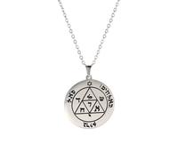 ZIAFRPN Vintage Protection Secret The Third Pentacle of Mars Solomon Occult Pendant Necklace Amulet Jewelry Gift