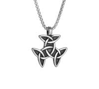 ZIAFRPN Vintage Viking Celtic Knot Trinity Pendant Necklace for Men Women Irish Witch Knot Lucky Nordic Amulet Jewelry Gift
