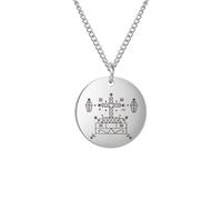 ZIAFRPN Vintage Voodoo Veve of Baron Samedi Amulet Necklace Hoodoo Talisman Pendants