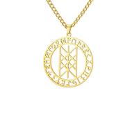 ZIAFRPN Web of Wyrd Necklace Norse Mythology Nordic Symbol Pendant Runes Circle Protection Amulet Jewelry