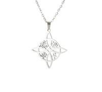 ZIAFRPN Witches Knot Necklace Irish Trinity Knot Triple Spiral Pendant Amulet for Faith Friendship