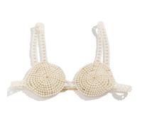 ZIAFRPN Women's jewelry Pure lust imitation pearl bikini chest chain women's fashion trend bead body chain Wedding Mother's Day