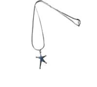 ZIAFRPN Y2K Simple Choker Necklace Four Pointed Star Necklaces Adjustable Crucifix Pendant Necklace Asterism-Necklace Jewelry