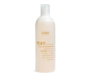 Ziaja Men's Men Shower Gel & Shampoo Mountain Pepper 400ml in White Ziaja White 400ml
